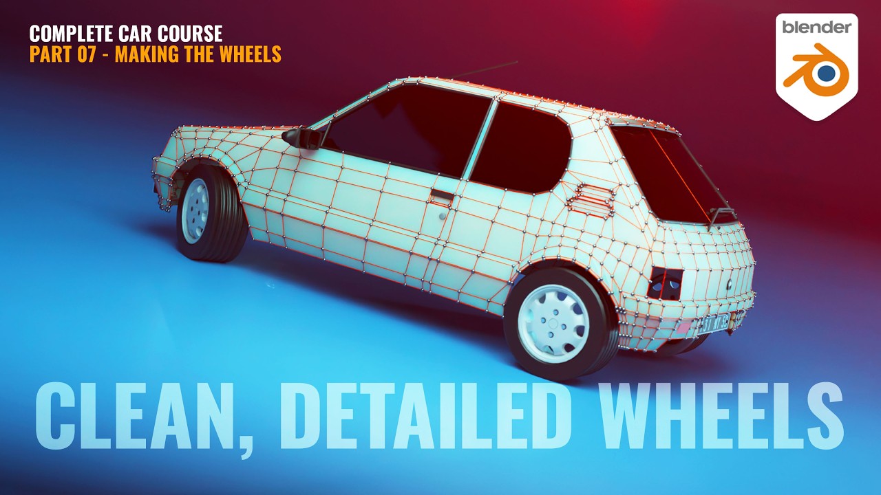 Complete Low Poly Car Tutorial Part 7 Creating The Wheels - YouTube