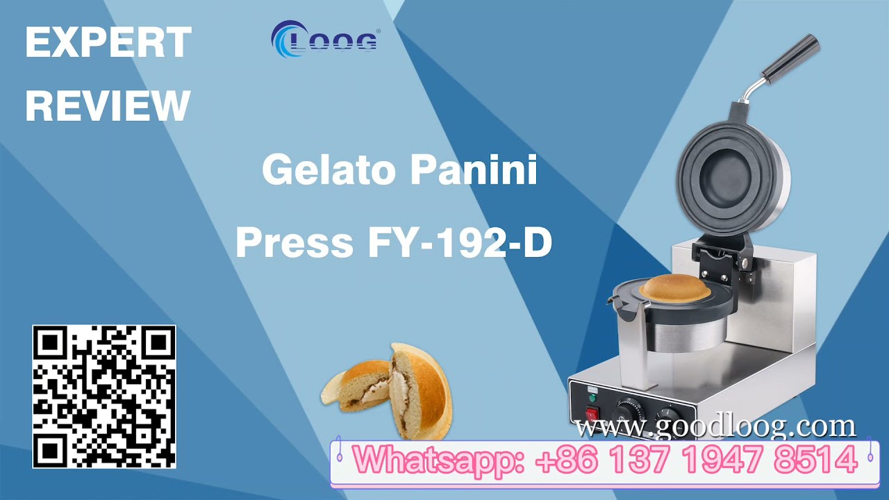 Gelato Panini Press Ice Cream Sandwich Maker Commercial Burger Machine Exhibitor
