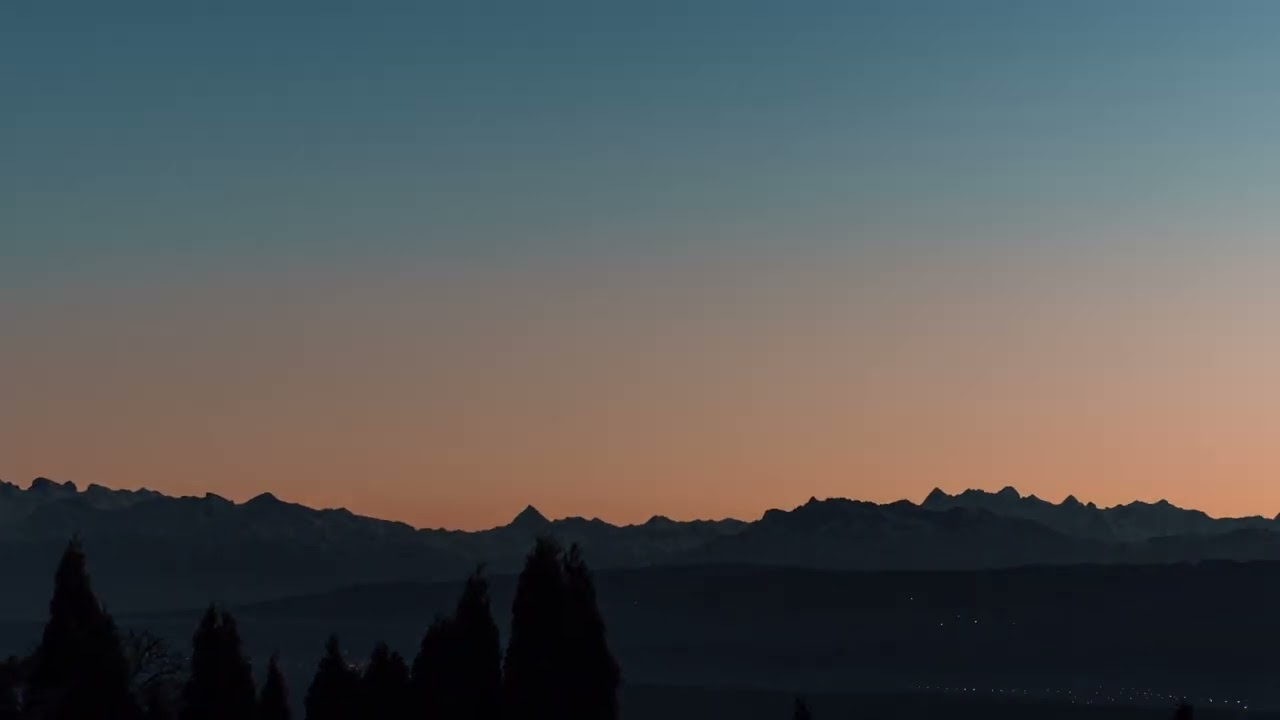 Timelapse of the swiss prealps during dusk FREE STOCK VIDEO