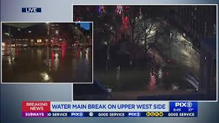 Massive water main break on Upper West Side shuts downs streets, affects trains