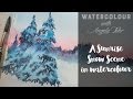 Paint a Sunrise Snow Scene in Watercolour