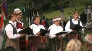 Latvian Folk Ensemble Sings At Latvian Garden Dedication