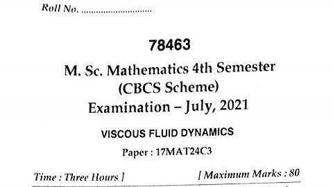Mdu Regular msc maths 4th sem(Viscous Fluid Dynamics)paper july 2021 #mdupapers All Maths Education