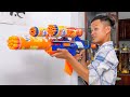 NERF WAR POTATO JET GUN AND ROCKET GUN BATTLE