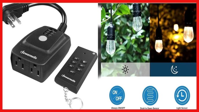 Philips Outdoor Lighting Control Plug-in with Wireless Remote, 80ft. Range,  2 Grounded Outlets, ON/OFF Buttons, Ideal for Landscape, Seasonal Lighting,  Dcor, LED, SPC1234AT/27 