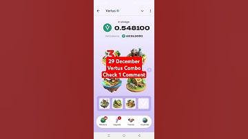 Vertus Combo 29 December | Vertus Daily Combo | Vertus Combo Today #vertus