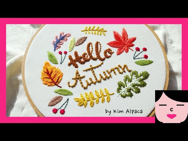 autumn mood hand embroidery tutorial 가을 분위기 프랑스자수