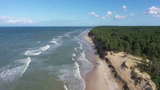 Drone Footage Of Baltic Sea Shoreline