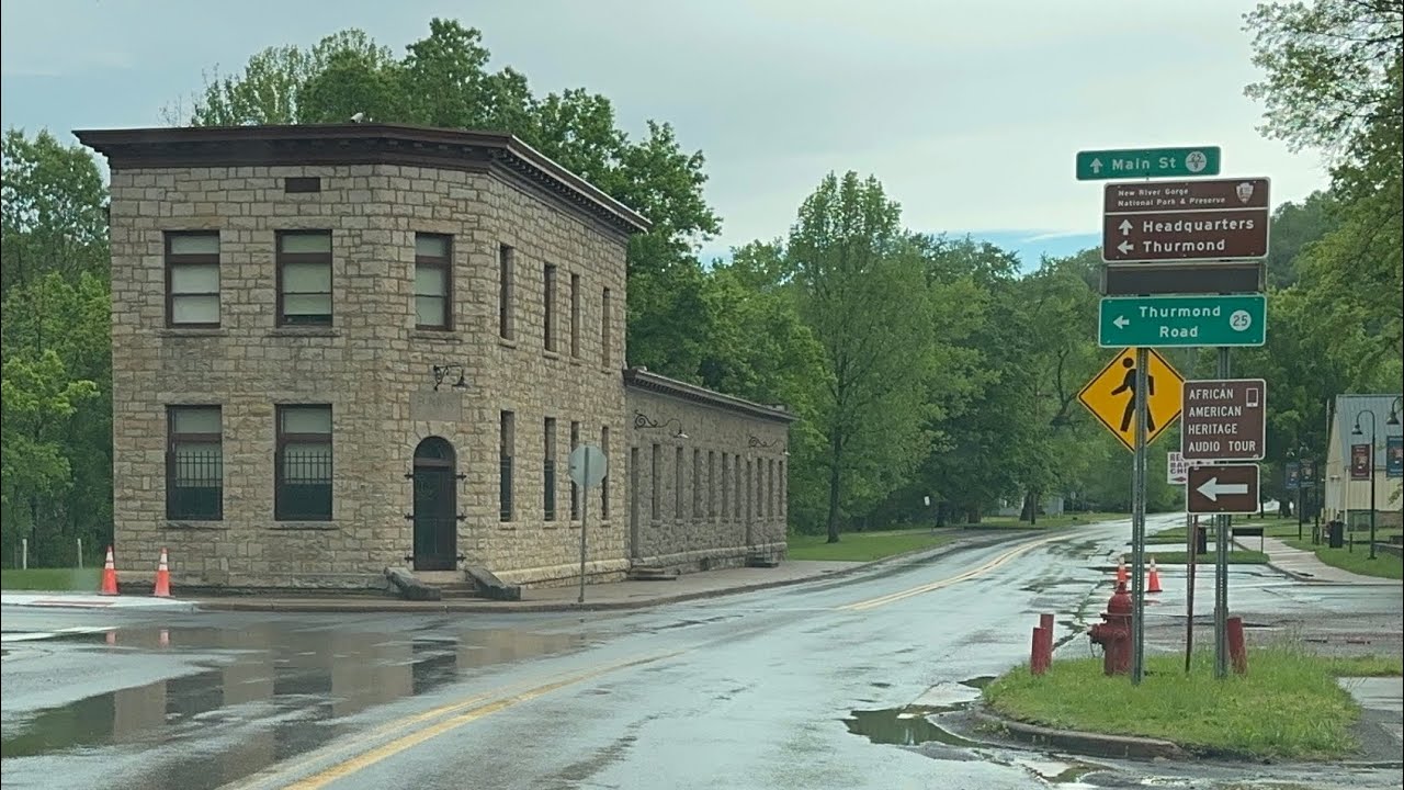 Driving into Thurmond, West Virginia