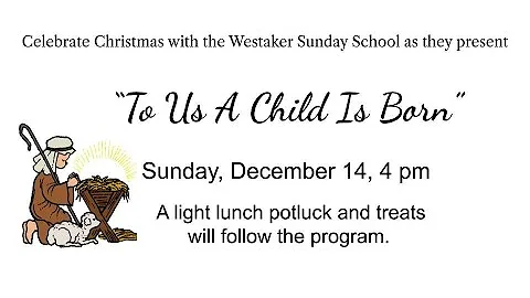 Sunday School Christmas Program 2025