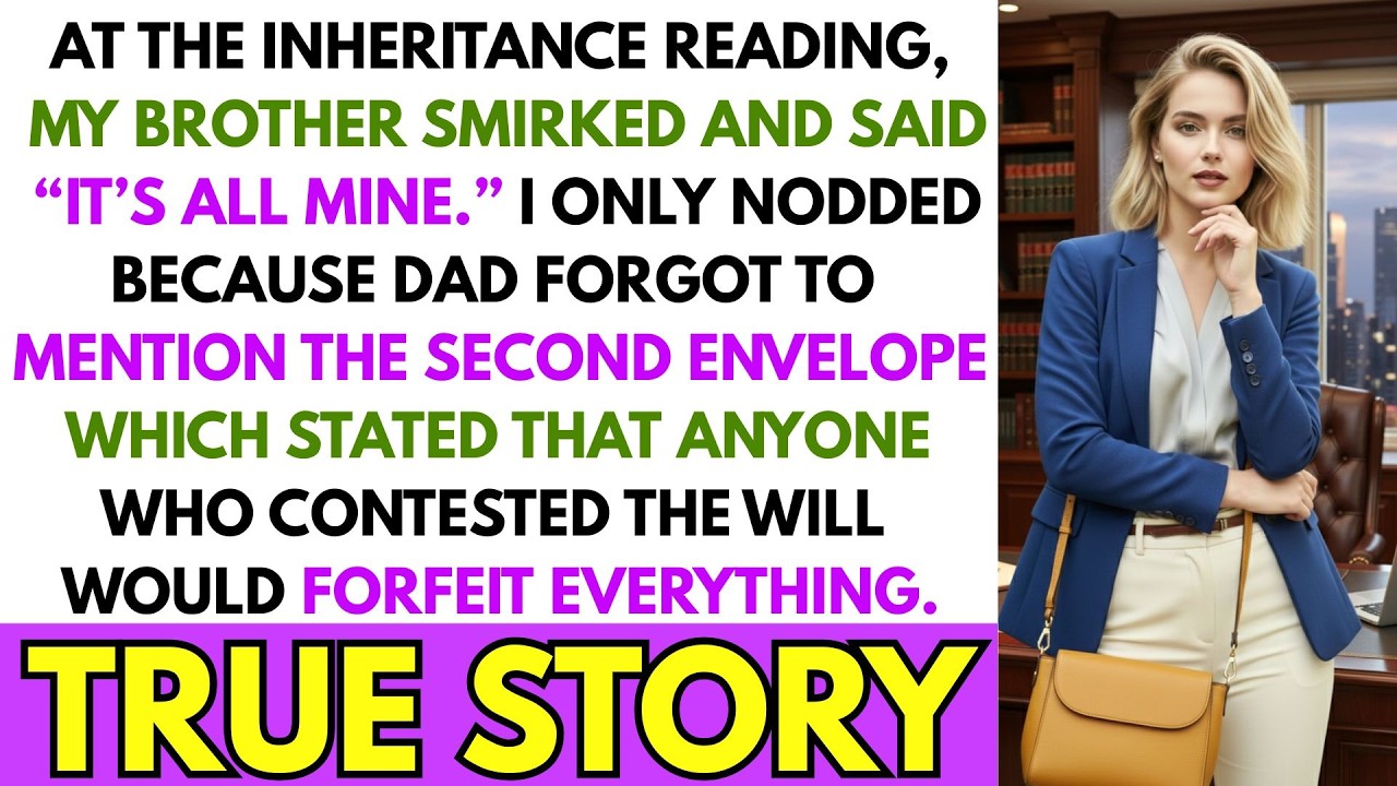 At the inheritance reading, my brother smirked and said, “It’s all mine.” I only nodded—because Dad