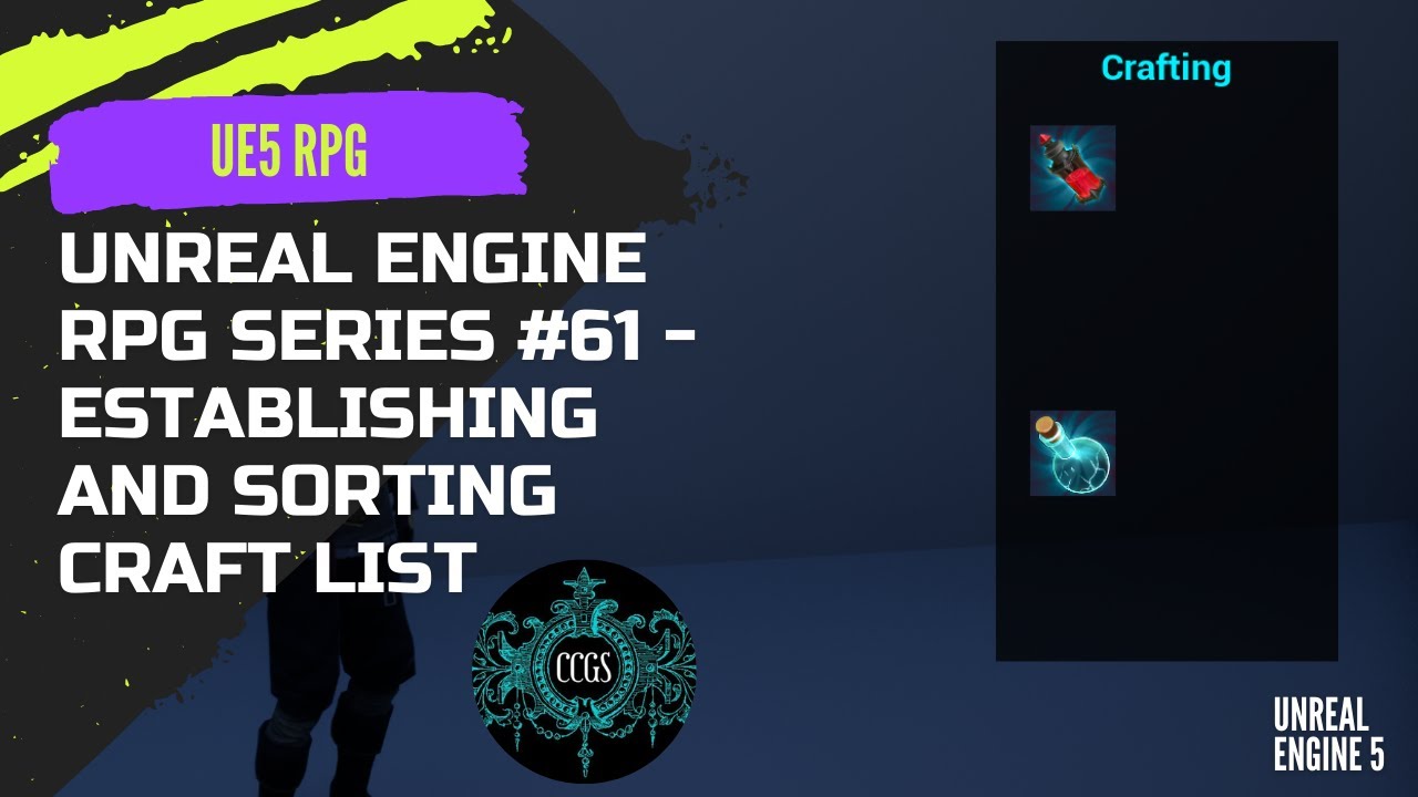 Unreal Engine Tutorial RPG Series 61 Establishing Crafting List and