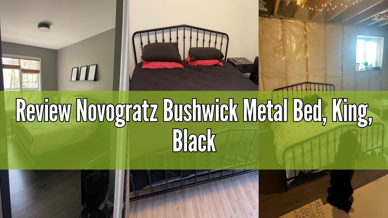Review Novogratz Bushwick Metal Bed, King, Black