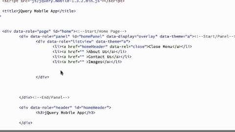 Tutorial 4   Home Page Panel Menu