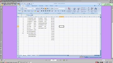 MS EXCEL 2007 HINDI TUTORIAL PART 4