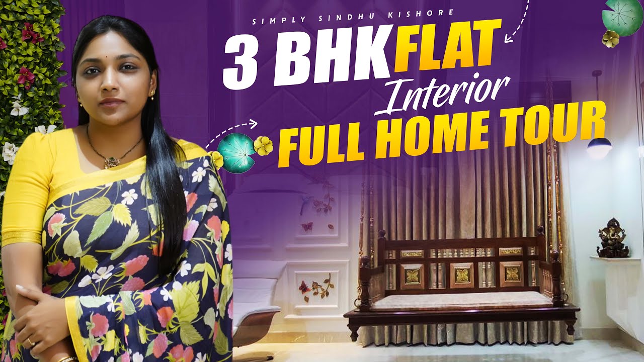 3 BHK Flat Interiors | Full home Tour | Simple Sindhu Kishore #hometour
