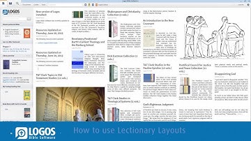 Logos 5 Tutorial: How to Use Lectionary Layouts | Logos Bible Software