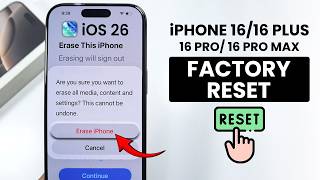 iOS 26 - iPhone 16: How to Factory Reset (Plus, Pro Max)
