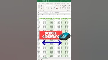 Scroll sideways in Excel 🚀 #shorts