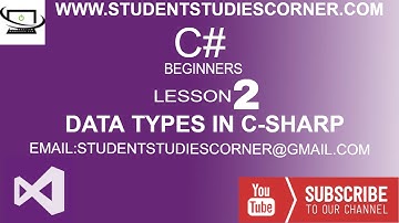 Student Studies Corner- | c# - Lesson 2 | Data Type In C# In Urdu Version