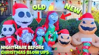Old Vs New Nightmare before Christmas Inflatables by Walmart Jack & Sally Oogie Boogie