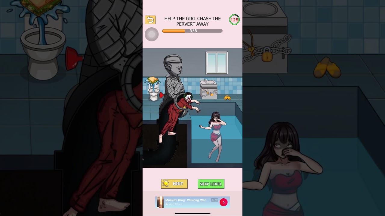 Tricky Twist Level 125 - Help The Girl Chase The Pervert Away