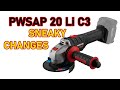 ANALYSIS Changes 2020-2021 model PWSAP 20 C3 angle grinder Winkelschleifer Parkside Performance