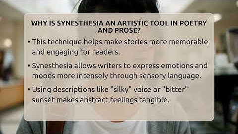Why Is Synesthesia An Artistic Tool In Poetry And Prose? - The Storytellers Room