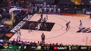 BUCKS VS SUNS 1ST QUARTER GAME 5