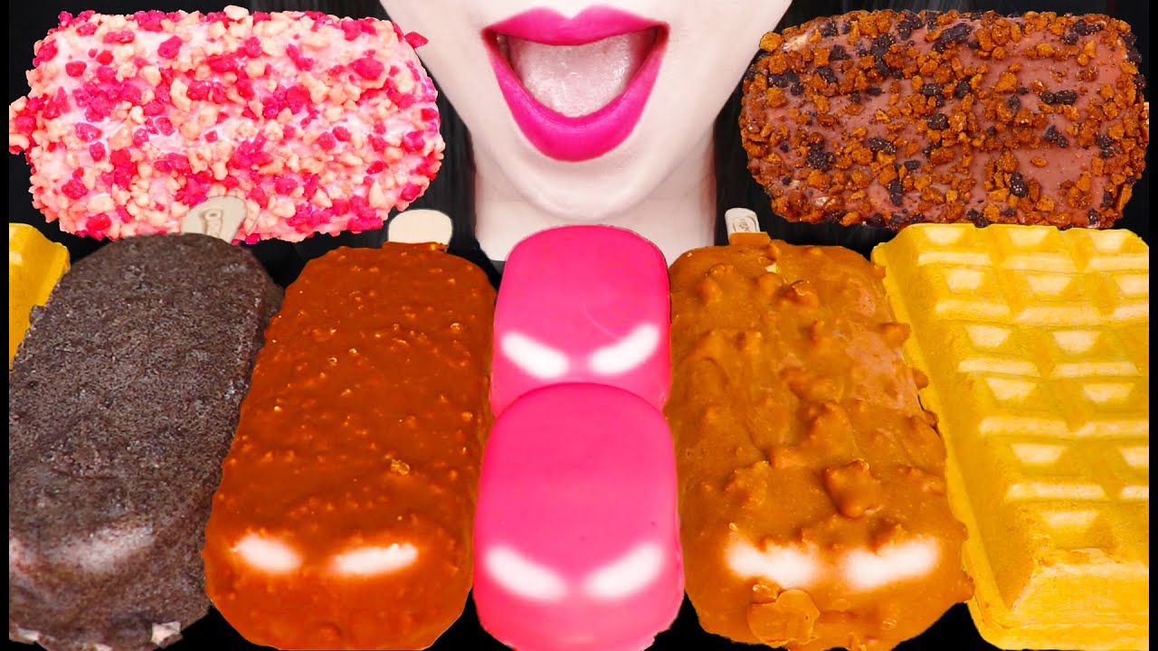 ASMR CHOCOLATE ICE CREAM KITKAT OREO LOTUS 오레오 킷캣 아이스크림 먹방 MUKBANG