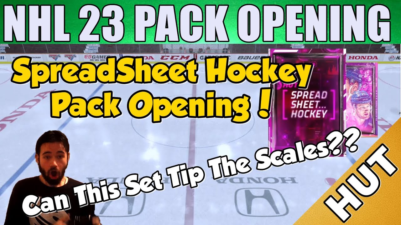 Spreadsheet Hockey Pack Opening! - NHL 23 HUT - Hockey Ultimate Team - Just a couple o' glasses