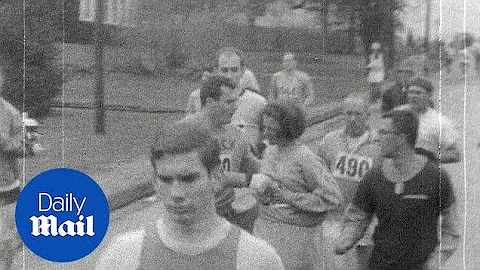 1967: Kathrine Switzer's first time running the Bo...