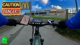 Delivering In The UK's Most Dangerous City! UberEats & Deliveroo On My EBike (Warning)