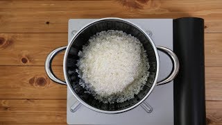 【シリット】ヴィタリアーノ ローキャセロール18㎝ で お米3合炊けるかやってみたい【海苔むすびを添えて】