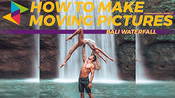 How to animate a still photo - Bali waterfall
