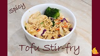Easy Ramen And Tofu Asian Stir Fry | Turn Up The Heat
