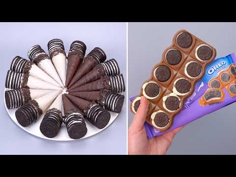 🍫So Tasty Dark & White Chocolate Cake With Milk Cream Recipes | Sweet Chocolate Cake For Party #6