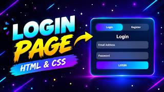 How to Create a Modern Login Page Using HTML & CSS | Responsive Login Form