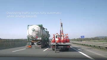 X-Cone - deploying traffic cones fully automatic while driving forwards