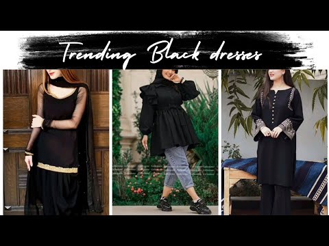 Design Your Black Dress In Different Ways||Black Kurti Design||2021|| |  Pakistani fashion party wear, Simple dress casual, Stylish dresses for girls