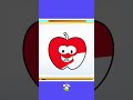 How To Draw an Apple #shorts #cartoon #howto #drawing #stepbystep #omnom