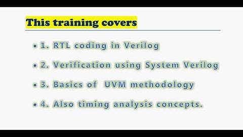 Introduction- A Free & Complete course on Verilog design And SystemVerilog Verification.