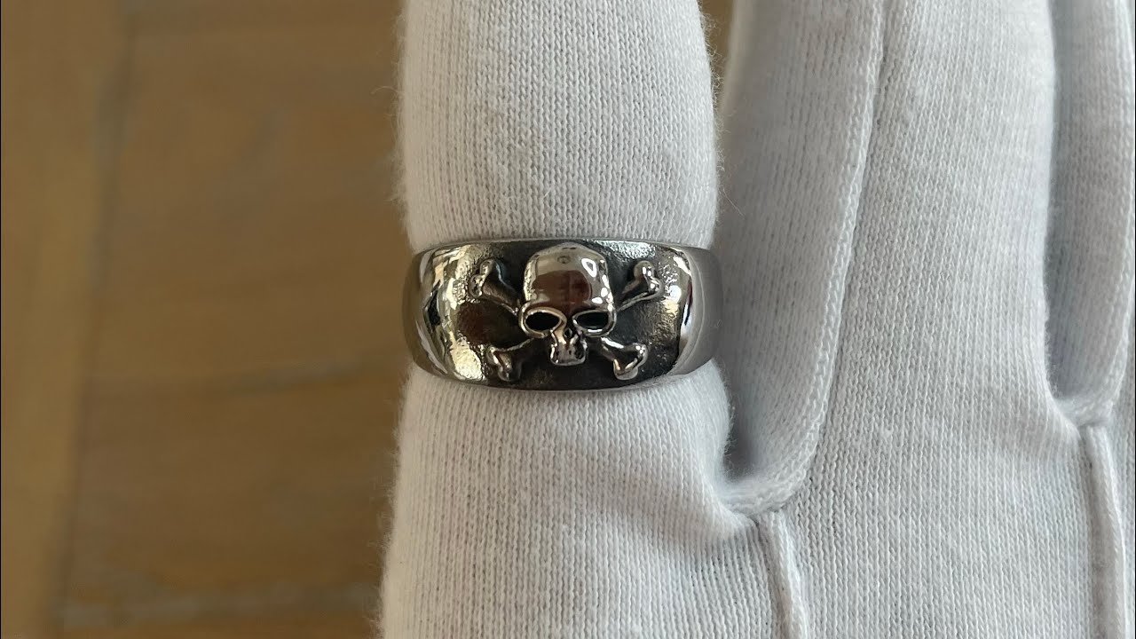 BOBIJOO Jewelry - Bague Alliance Tête De Mort Crâne Homme Femme Biker Pirate