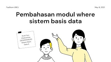 Pembahasan Tugas Modul Where Praktikum Sistem Basis Data