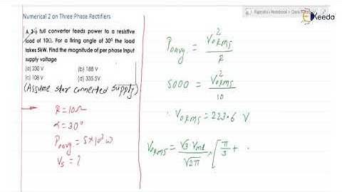 Mastering Problems On Three Phase Controlled Rectifiers | GATE Power Electronics Numerical 2