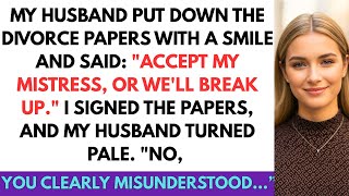 My husband laid down the divorce papers with a smile and said: “Accept my mistress, or split up.”