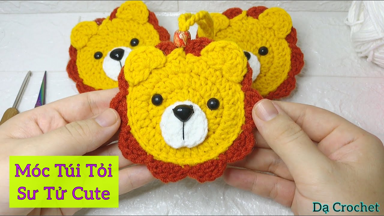 Crochet | Hướng Dẫn Móc Túi Đựng Tỏi Sư Tử Siêu Dễ Thương Đơn Giản Dễ Làm Cho Bé | Dạ Crochet
