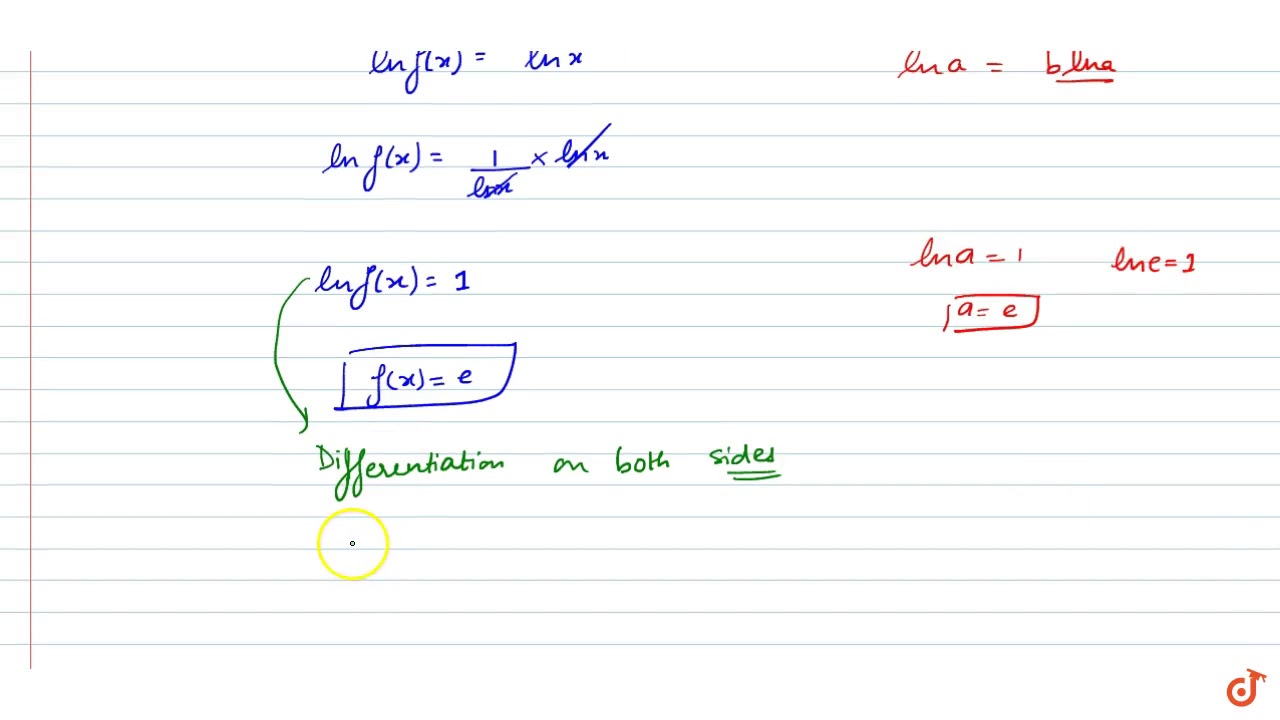 if-f-x-x-1-lnx-then-f-x-0-for-x-equals-youtube