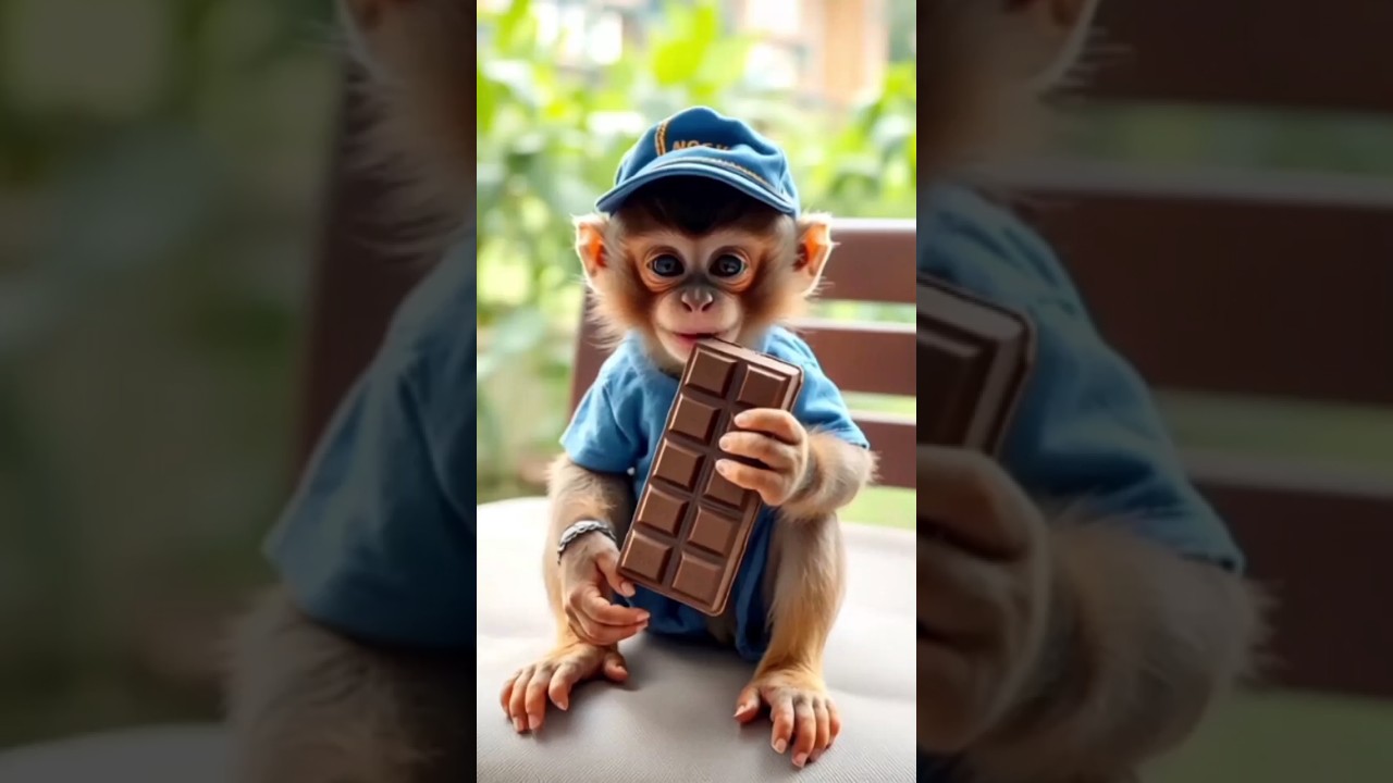 Naughty Monkey Funny video| Chocolate viral video 🍫🐵