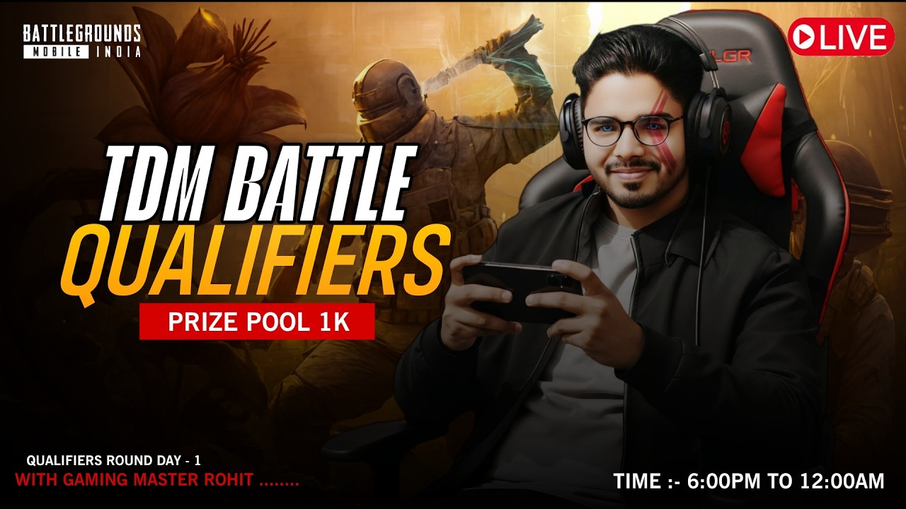 TDM battle qualifiers round day - 1 is live   #bgmilive #1v1custom  #shorts #shortslive